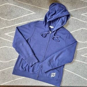 Peloton Purple Blue Full Zip Soft Hoodie Sweatshirt